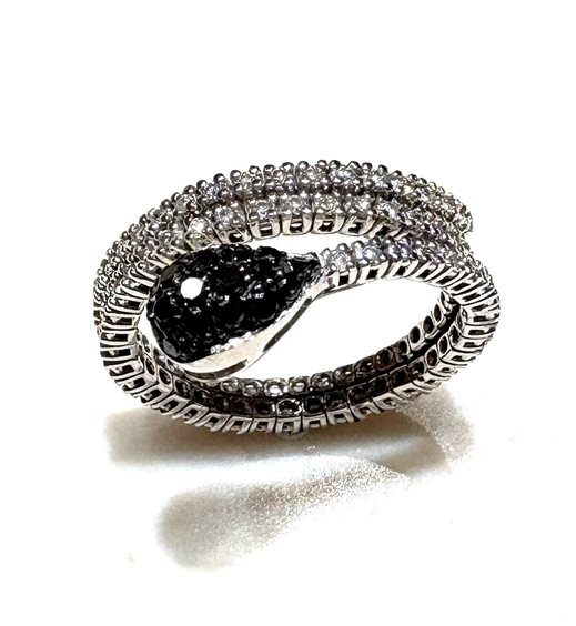 Anello Bolzoni Donna Memory form in Oro bianco Diamante 0.44 Ct AB4484 - AB4484